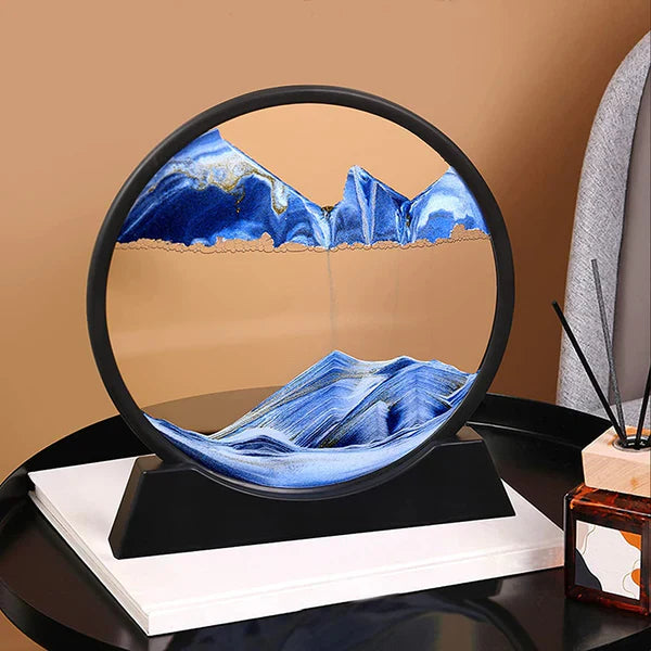 3D Moving Sandscapes Frame | Moving Sand Lamp Frame ( Random Color )