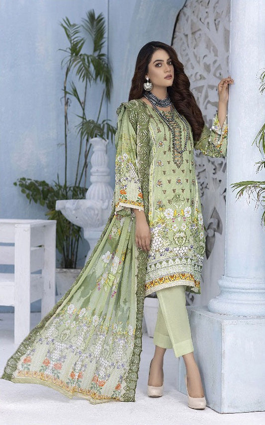 Bin Saeed Embroidered Viscose Collection 3 Pieces Unstitched Party Wear | Winter 23